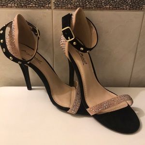 Black and Tan stilettos